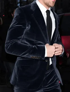 Men's Christmas Party Suits Notch Blue green Black Solid Colored Slim Fit 2 Piece Single Breasted Two-buttons