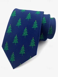Men's Christmas Themed Tie – Festive Neckties with Santa, Snowflakes, and Candy Cane Patterns for Holiday Parties