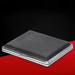 Men's Cigarette Case with Elastic Strap, Portable, Mixed Pattern Designs, Holds 20 Cigarettes