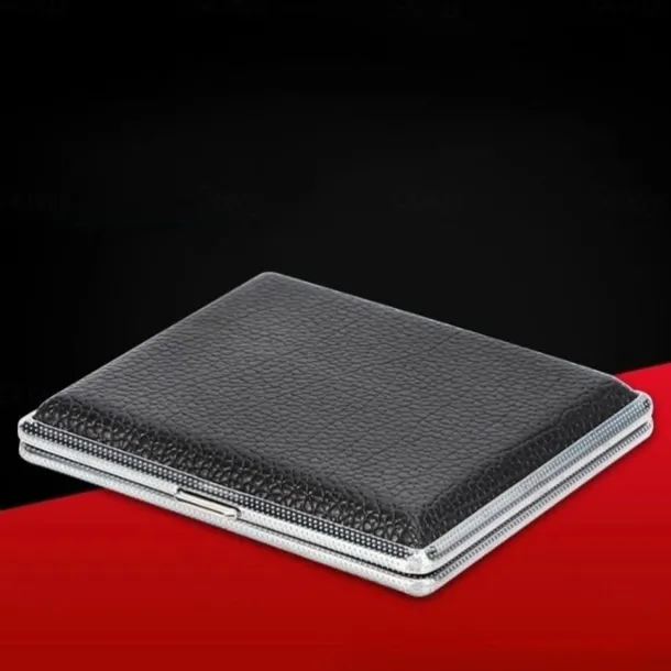 Men's Cigarette Case with Elastic Strap, Portable, Mixed Pattern Designs, Holds 20 Cigarettes