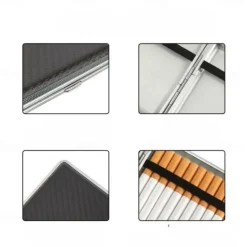 Men's Cigarette Case with Elastic Strap, Portable, Mixed Pattern Designs, Holds 20 Cigarettes