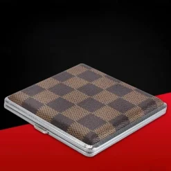 Men's Cigarette Case with Elastic Strap, Portable, Mixed Pattern Designs, Holds 20 Cigarettes