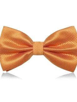 Men's Classic Bow Ties On Formal Solid Tuxedo Bowtie Wedding Party Work Bow Tie - Plaid 1 PC