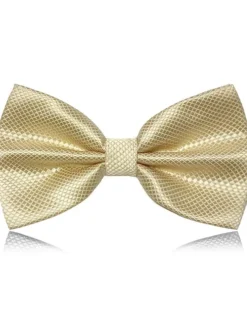 Men's Classic Bow Ties On Formal Solid Tuxedo Bowtie Wedding Party Work Bow Tie - Plaid 1 PC