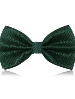 Men's Classic Bow Ties On Formal Solid Tuxedo Bowtie Wedding Party Work Bow Tie - Plaid 1 PC