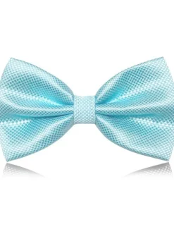 Men's Classic Bow Ties On Formal Solid Tuxedo Bowtie Wedding Party Work Bow Tie - Plaid 1 PC