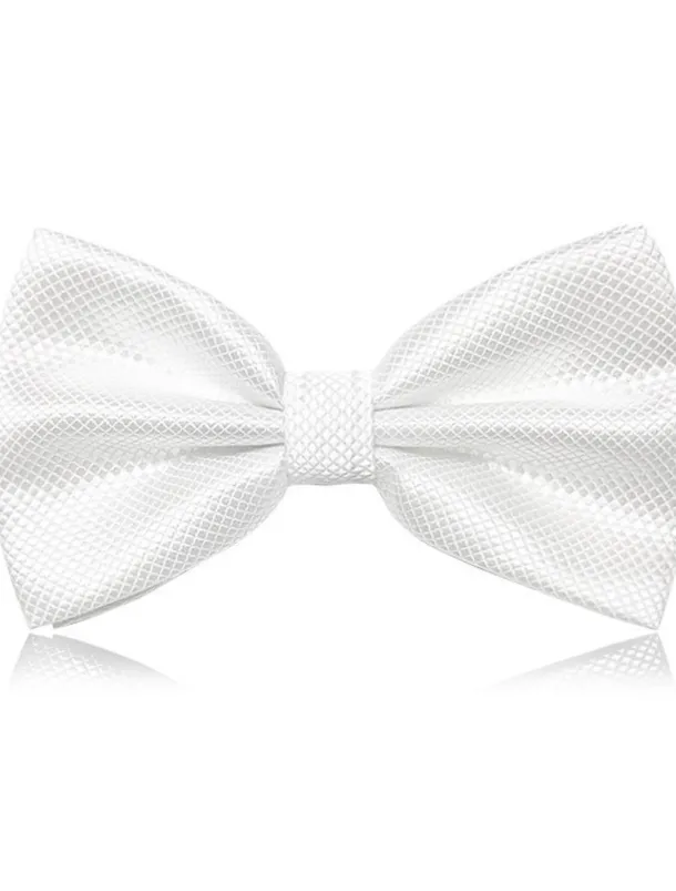 Men's Classic Bow Ties On Formal Solid Tuxedo Bowtie Wedding Party Work Bow Tie - Plaid