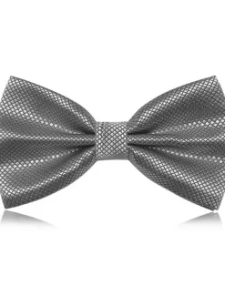 Men's Classic Bow Ties On Formal Solid Tuxedo Bowtie Wedding Party Work Bow Tie - Plaid