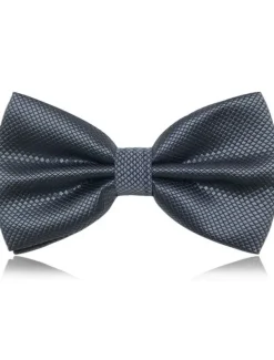 Men's Classic Bow Ties On Formal Solid Tuxedo Bowtie Wedding Party Work Bow Tie - Plaid