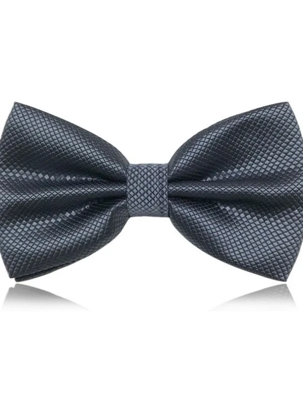 Men's Classic Bow Ties On Formal Solid Tuxedo Bowtie Wedding Party Work Bow Tie - Plaid