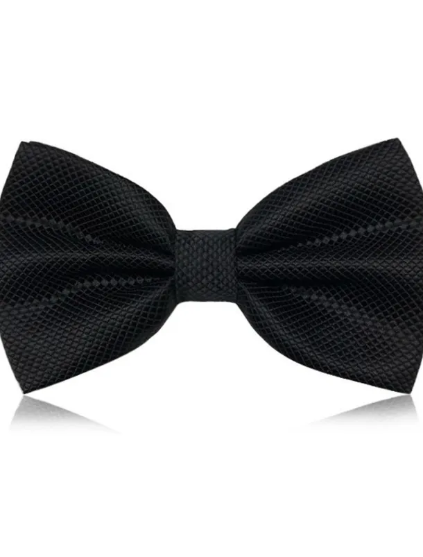 Men's Classic Bow Ties On Formal Solid Tuxedo Bowtie Wedding Party Work Bow Tie - Plaid
