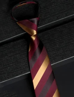 Men's Classic Faux Silk Ties with Zip Style – Assorted Patterned Neck Ties Set for Formal and Business Attire