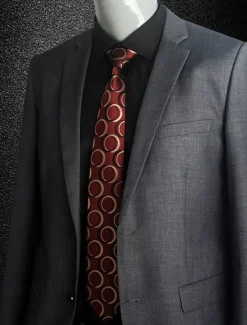 Men's Classic Faux Silk Ties with Zip Style – Assorted Patterned Neck Ties Set for Formal and Business Attire