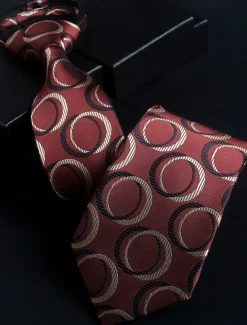 Men's Classic Faux Silk Ties with Zip Style – Assorted Patterned Neck Ties Set for Formal and Business Attire