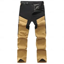 men's climbing pants thickened sporty pants hiking trekking hard-wearing slim fit outdoor pants warm trousers gray - manufacturer 4xl / eu size 56