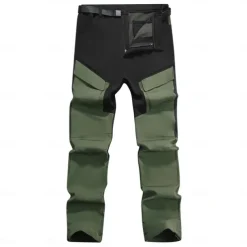 men's climbing pants thickened sporty pants hiking trekking hard-wearing slim fit outdoor pants warm trousers gray - manufacturer 4xl / eu size 56