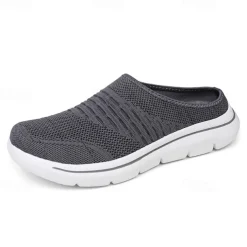 Men's Clogs & Mules Plus Size Comfort Shoes Business Casual Daily Tissage Volant Breathable Comfortable Loafer Dark Grey Black Blue Spring Fall