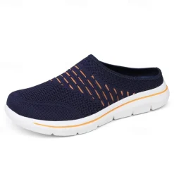 Men's Clogs & Mules Plus Size Comfort Shoes Business Casual Daily Tissage Volant Breathable Comfortable Loafer Dark Grey Black Blue Spring Fall