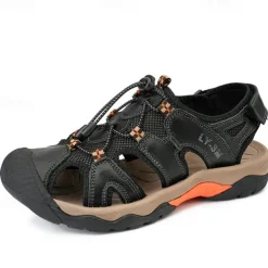 Men's Closed-Toe Outdoor Sandals – Durable Suede and Mesh Design with Adjustable Straps, Anti-Slip Sole, Perfect for Hiking and Summer Adventures