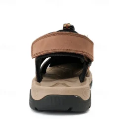 Men's Closed-Toe Outdoor Sandals – Durable Suede and Mesh Design with Adjustable Straps, Anti-Slip Sole, Perfect for Hiking and Summer Adventures