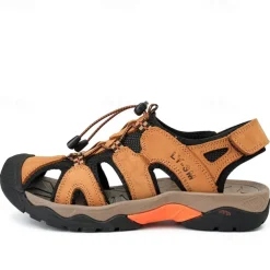 Men's Closed-Toe Outdoor Sandals – Durable Suede and Mesh Design with Adjustable Straps, Anti-Slip Sole, Perfect for Hiking and Summer Adventures