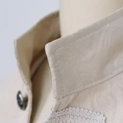 Men's Coat Cosplay Costumes Theme Party Cosplay with Pockets Spring Fall Solid Color Artistic / Retro Punk Fashion Stand Collar Long Black White Blue Jacket