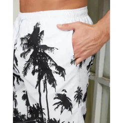 Men's Coconut Tree Board Shorts Swim Shorts Swim Trunks Mid Waist Hawaiian Boho Casual Daily Holiday Drawstring with Mesh lining Elastic Waist Designer Clothing Apparel