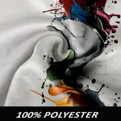 Men's Colorful Winter Coat Fleece Jacket Overcoat Thermal Comfortable Artistic Casual Outdoor Street Daily Wear Buttons 3D Print Front Pocket Winter Turndown Long Sleeve Multi Color