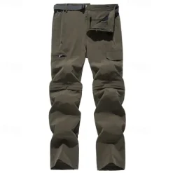 Men's Combat Pants Cargo Pants Convertible Zip Off Pants Military Outdoor Regular Fit Waterproof Breathable Quick Dry Pants / Trousers Black Army Green Hunting Climbing Camping / Hiking / Caving M L