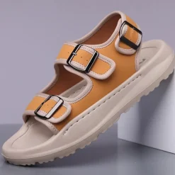 Men's Comfortable Casual Sandals with Double Buckle Design – Stylish Adjustable Outdoor Footwear for Summer and Vacation