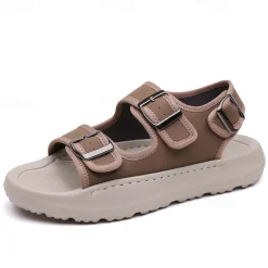 Men's Comfortable Casual Sandals with Double Buckle Design – Stylish Adjustable Outdoor Footwear for Summer and Vacation