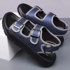 Men's Comfortable Casual Sandals with Double Buckle Design – Stylish Adjustable Outdoor Footwear for Summer and Vacation