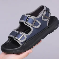 Men's Comfortable Casual Sandals with Double Buckle Design – Stylish Adjustable Outdoor Footwear for Summer and Vacation
