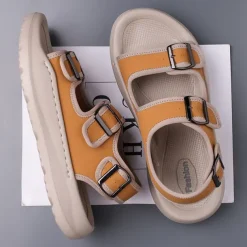 Men's Comfortable Casual Sandals with Double Buckle Design – Stylish Adjustable Outdoor Footwear for Summer and Vacation