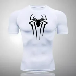 Men's Compression Shirt Athletic Shirt Gym Shirt Fitness Shirt Short Sleeve Tee Tshirt Casual Athleisure Breathable Quick Dry Soft Fitness Gym Workout Running Sportswear Activewear Black White Red