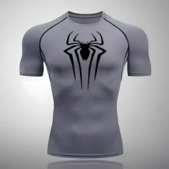 Men's Compression Shirt Athletic Shirt Gym Shirt Fitness Shirt Short Sleeve Tee Tshirt Casual Athleisure Breathable Quick Dry Soft Fitness Gym Workout Running Sportswear Activewear Black White Red