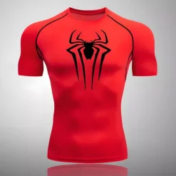 Men's Compression Shirt Athletic Shirt Gym Shirt Fitness Shirt Short Sleeve Tee Tshirt Casual Athleisure Breathable Quick Dry Soft Fitness Gym Workout Running Sportswear Activewear Black White Red