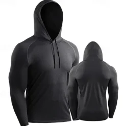 Men's Compression Shirt Athletic Shirt Gym Shirt Fitness Shirt Long Sleeve Tee Tshirt Casual Athleisure Fall Breathable Quick Dry Soft Gym Workout Running Walking Sportswear Activewear Solid Colored