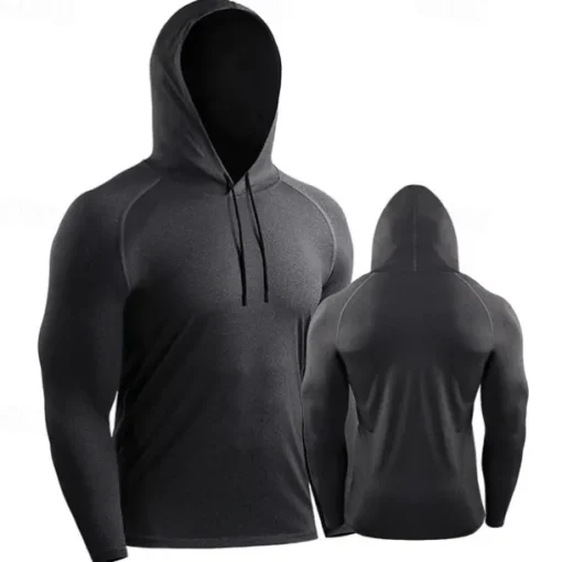 Men's Compression Shirt Athletic Shirt Gym Shirt Fitness Shirt Long Sleeve Tee Tshirt Casual Athleisure Fall Breathable Quick Dry Soft Gym Workout Running Walking Sportswear Activewear Solid Colored