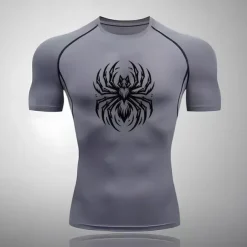 Men's Compression Shirt Athletic Shirt Gym Shirt Fitness Shirt Short Sleeve Tee Tshirt Casual Athleisure Breathable Quick Dry Soft Gym Workout Running Walking Sportswear Activewear White Red Green