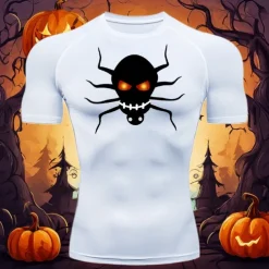 Men's Compression Shirt Athletic Shirt Gym Shirt Fitness Shirt Short Sleeve Tee Tshirt Casual Athleisure Breathable Quick Dry Soft Fitness Gym Workout Running Sportswear Activewear Cartoon Black