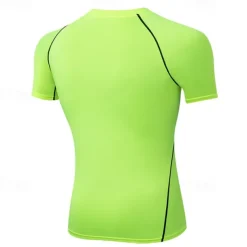 Men's Compression Shirt Athletic Shirt Gym Shirt Fitness Shirt Short Sleeve Tee Tshirt Casual Athleisure Breathable Quick Dry Soft Fitness Gym Workout Running Sportswear Activewear Cartoon Black