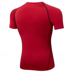 Men's Compression Shirt Athletic Shirt Gym Shirt Fitness Shirt Short Sleeve Tee Tshirt Casual Athleisure Breathable Quick Dry Soft Gym Workout Running Walking Sportswear Activewear White Red Green