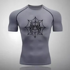 Men's Compression Shirt Athletic Shirt Gym Shirt Fitness Shirt Short Sleeve Tee Tshirt Casual Athleisure Breathable Quick Dry Soft Gym Workout Running Walking Sportswear Activewear White Red Green