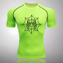 Men's Compression Shirt Athletic Shirt Gym Shirt Fitness Shirt Short Sleeve Tee Tshirt Casual Athleisure Breathable Quick Dry Soft Gym Workout Running Walking Sportswear Activewear White Red Green