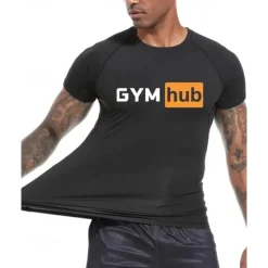 Men's Compression Shirt Athletic Shirt Gym Shirt Fitness Shirt Short Sleeve Tee Tshirt Casual Athleisure Breathable Quick Dry High Stretch Gym Workout Running Walking Sportswear Activewear Black Navy