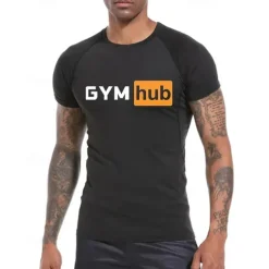 Men's Compression Shirt Athletic Shirt Gym Shirt Fitness Shirt Short Sleeve Tee Tshirt Casual Athleisure Breathable Quick Dry High Stretch Gym Workout Running Walking Sportswear Activewear Black Navy