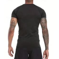 Men's Compression Shirt Athletic Shirt Gym Shirt Fitness Shirt Short Sleeve Tee Tshirt Casual Athleisure Breathable Quick Dry High Stretch Gym Workout Running Walking Sportswear Activewear Black Navy