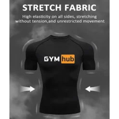 Men's Compression Shirt Athletic Shirt Gym Shirt Fitness Shirt Short Sleeve Tee Tshirt Casual Athleisure Breathable Quick Dry High Stretch Gym Workout Running Walking Sportswear Activewear Black Navy