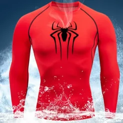 Men's Compression Shirt Athletic Shirt Gym Shirt Fitness Shirt Long Sleeve Tee Tshirt Casual Athleisure Breathable Quick Dry Soft Fitness Gym Workout Running Sportswear Activewear Black Red Navy Blue